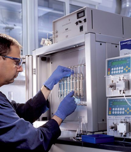 an image of a man working at ampac testing facility